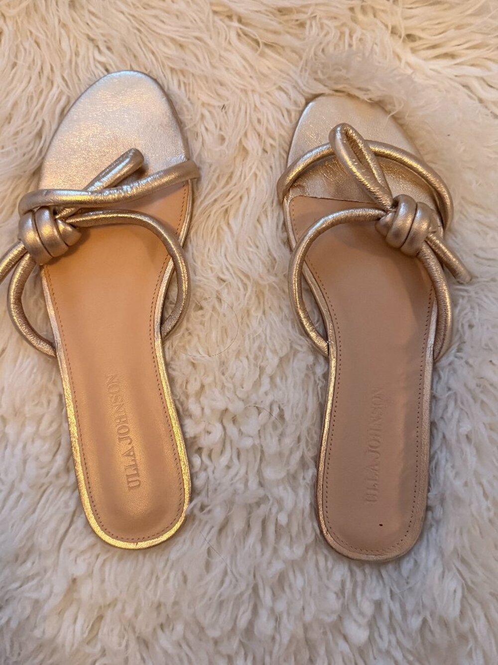 Ulla Johnson Gold Sandals 7